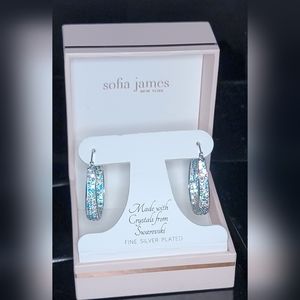 Sofia James hoop earrings * NIB * Swarovski